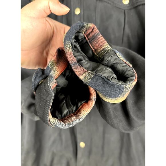 CQR Tactical Series Flannel‎ Lined Button Jacket Black Orange Mens 3XL NEW NWT - Picture 3 of 7